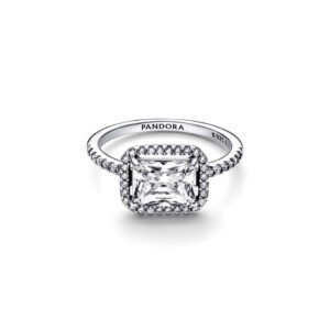 Anillo Pandora 192391C01 Halo Rectangular Brillante