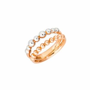 Dodo Anillo Bollicine Oro Rosa y Plata - DAC1000
