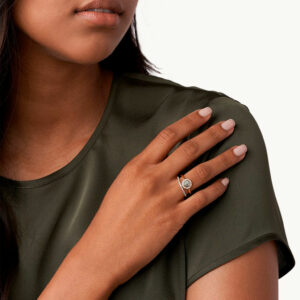 Anillo JF02954791 Fossil Madre Perla Con Cristales