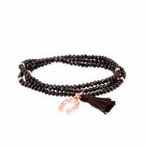 Pulsera Marina Garcia 90019Uhg Zen Negro En Plata Rosa