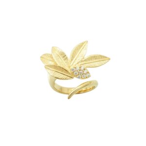 Anillo 90868SD Marina García Boj Plata Baño Oro y Circonitas Blancas