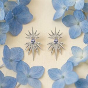 Pendientes 90970Pb Marina Garcia Galaxy Doble Azul En Plata