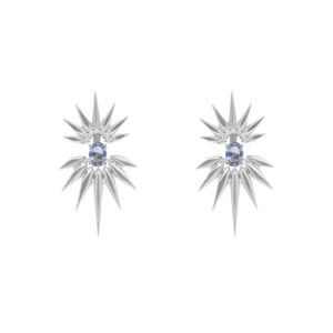 Pendientes 90970Pb Marina Garcia Galaxy Doble Azul En Plata