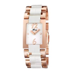 Reloj Lotus Mujer Acero y Cerámica Blanco Elegante | 15596/1