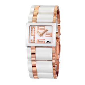 reloj lotus 15598/1 mujer cerámica blanco