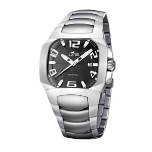 Reloj Lotus Hombre Acero Esfera Negra Code 15503-3