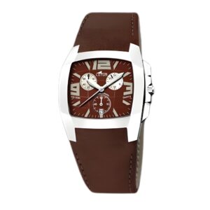 Reloj Lotus Hombre Cronógrafo Acero Correa Piel Marrón 15321-4